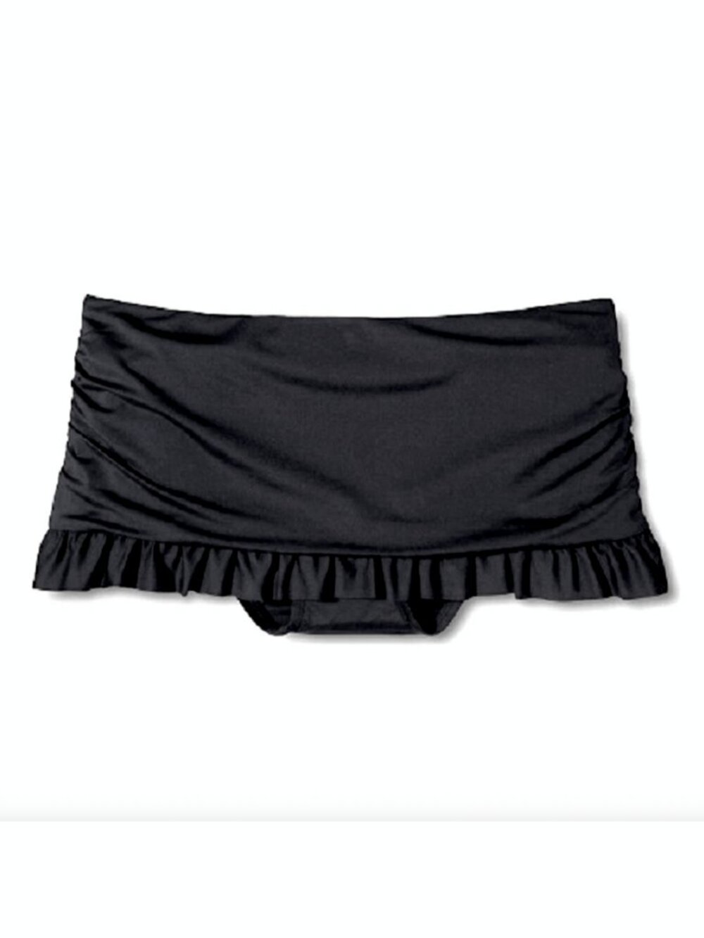 Black Ruffle Swim Skirt Bottoms NWT